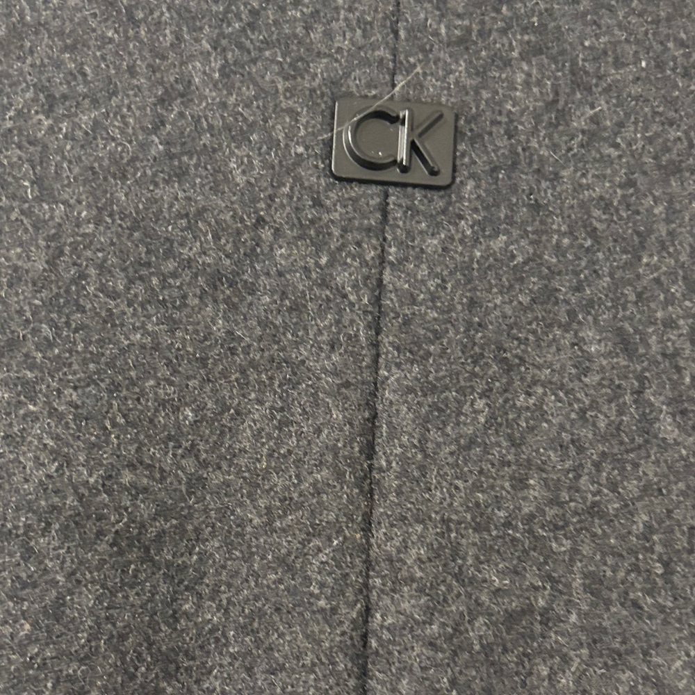 Calvin Klein Men's Charcoal Grey Car Coat Wool Jacket - Picture 4 of 4